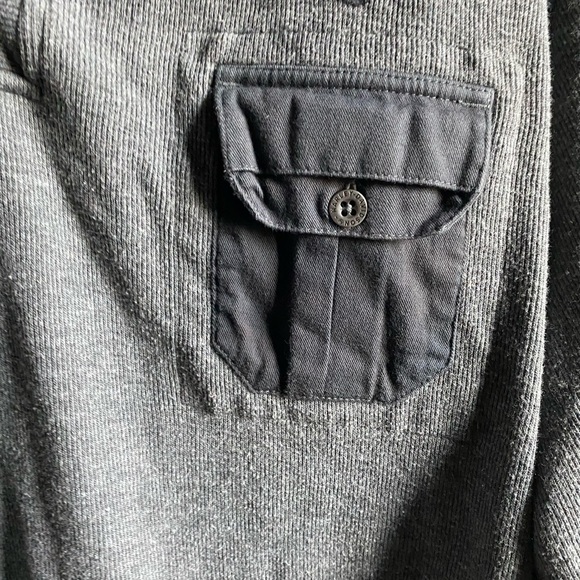 Harley Davidson Gray and Black Henley Long Sleeve 3 Button Pullover Sweater 2XL - Picture 10 of 16